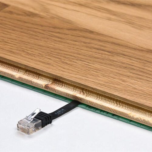 GOOBAY καλώδιο δικτύου 95381, CAT 6 U/UTP, flat, copper, 10m, μαύρο