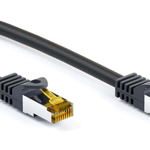 GOOBAY καλώδιο δικτύου 91590, CAT 7 S/FTP, 500MHz, CU, 1m, μαύρο